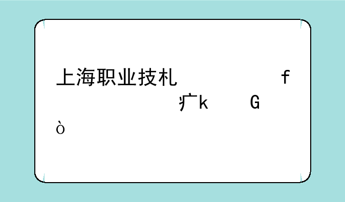 上海职业技术学院学费多少？