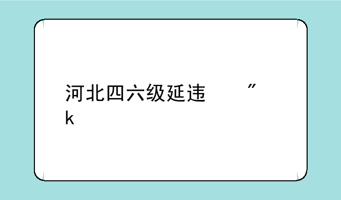 河北四六级延迟到多久考试